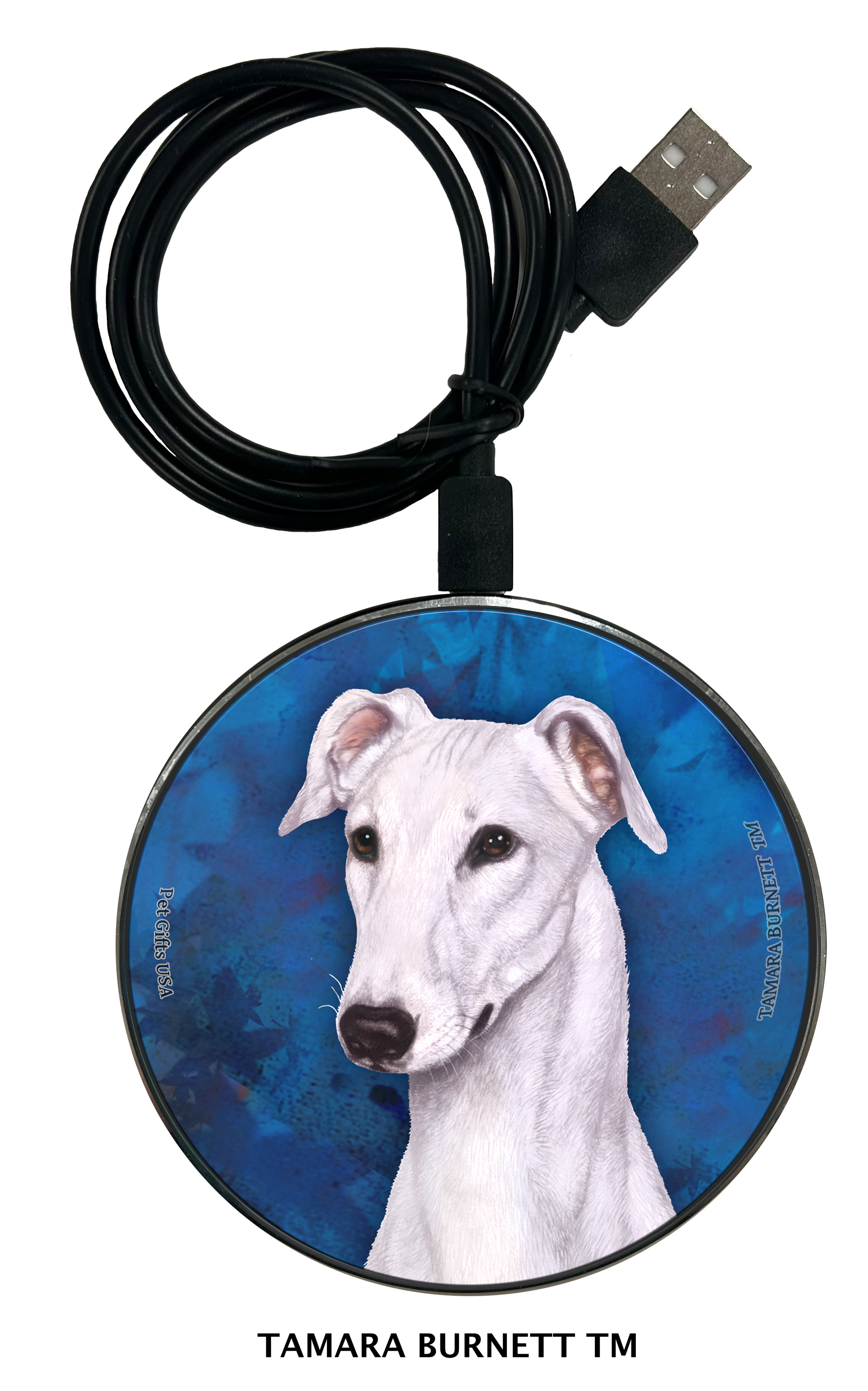 Greyhound White - Zoomies Phone Charger image